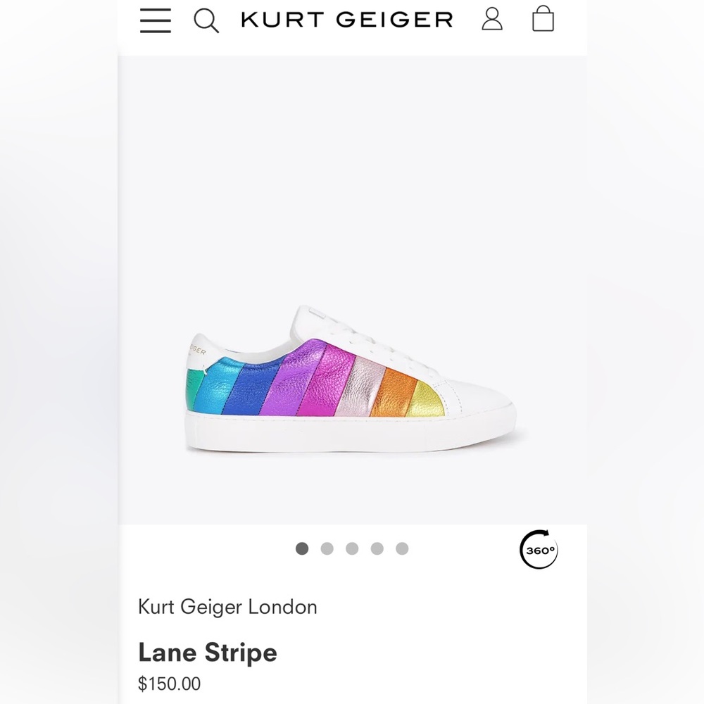 Kurt Geiger Lane Stripe sneakers size 40